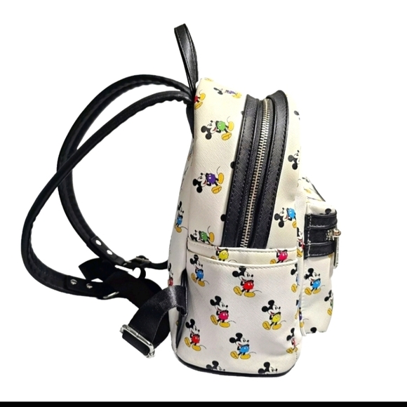 DISNEY PARKS LOUNGEFLY RAINBOW PRIDE MICKEY MOUSE WHITE MINI BACKPACK main image 7